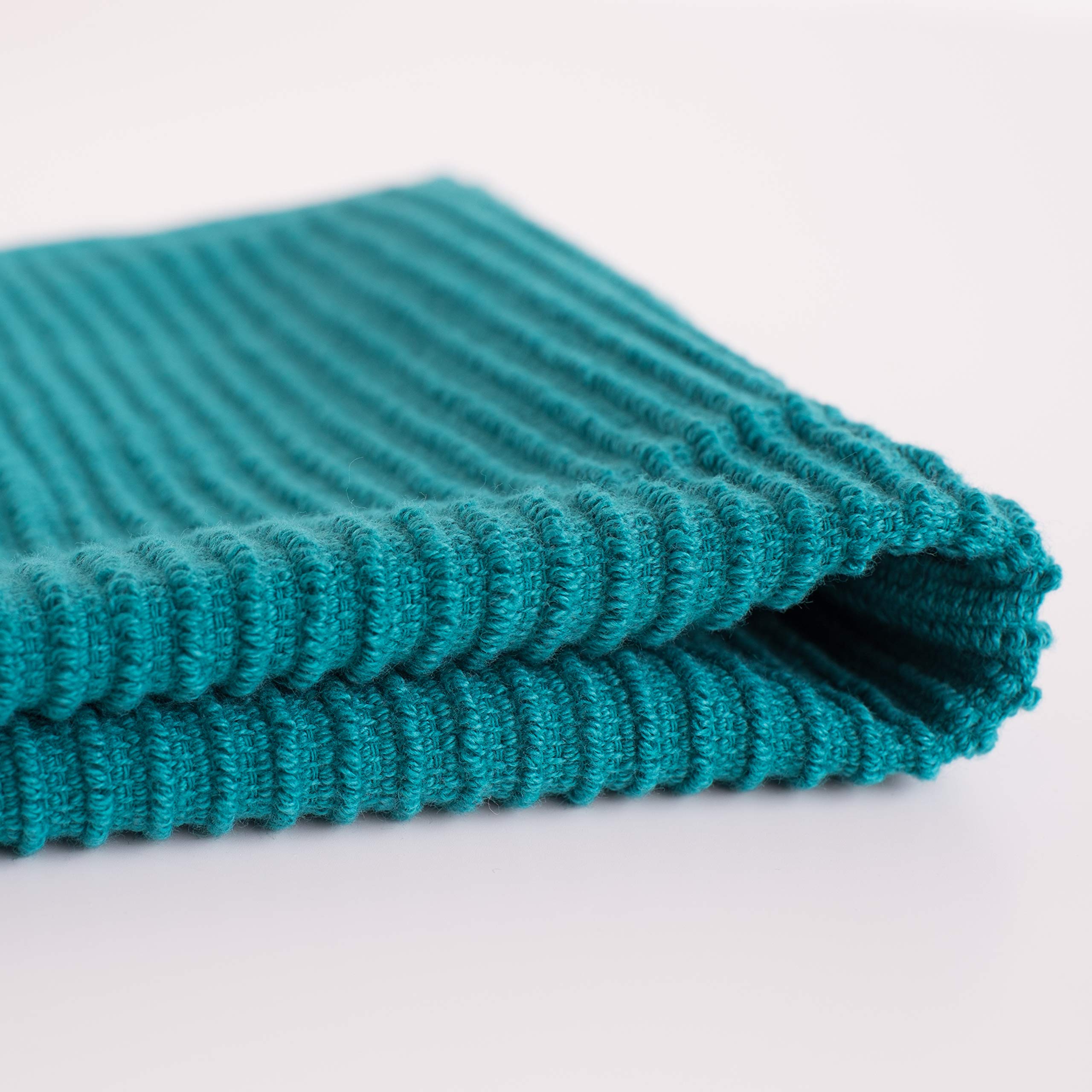 Now Designs Ripple Kitchen Dishcloth Set of 4 - Peacock Green | Super Absorbent & Quick-Drying Dish Towels for Washing Dishes, Cleaning Countertops & Kitchen Surfaces