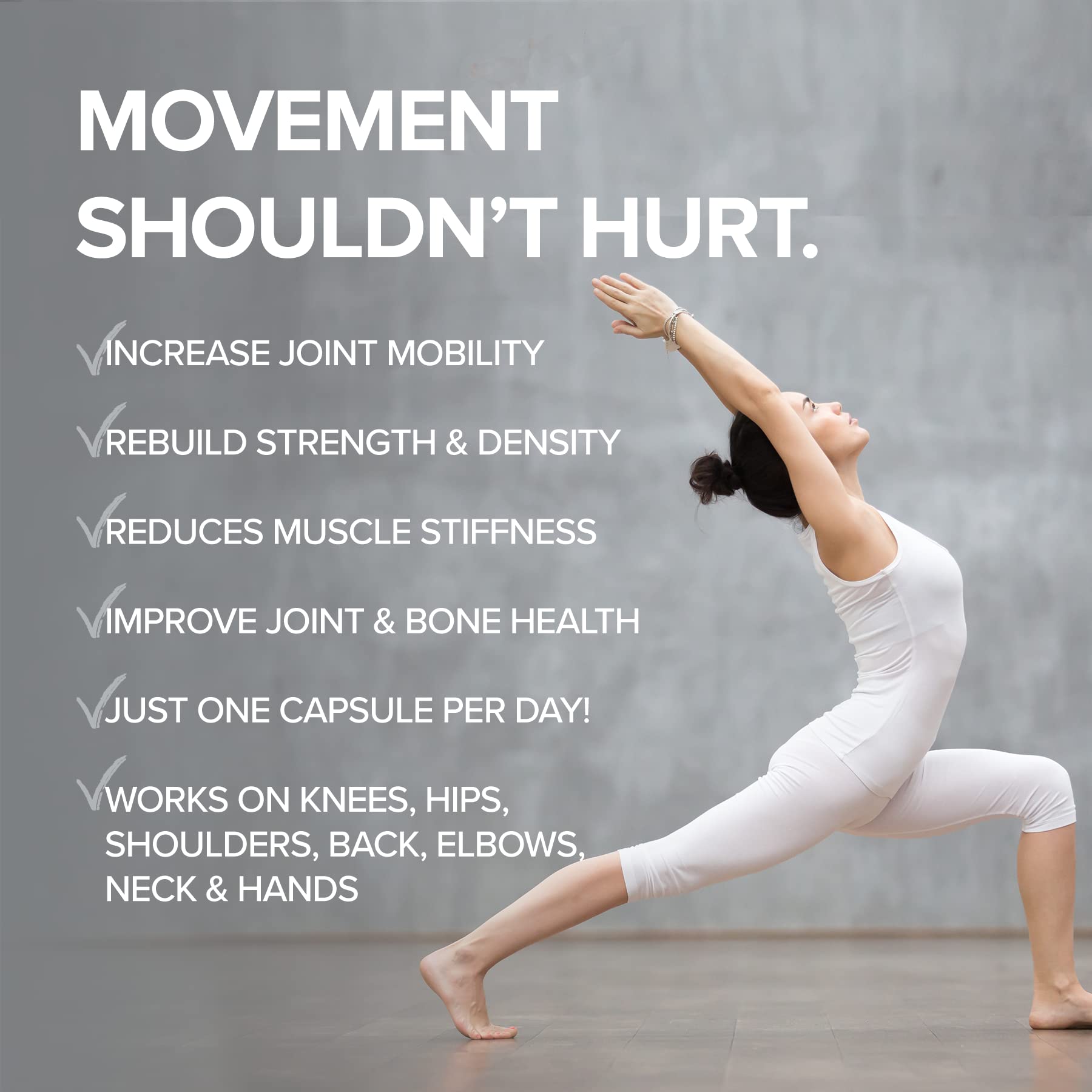 Natural Joint Advanced - Organic Plant-Based Joint Supplements for Flexibility & Mobility - Supports Active Lifestyle, Exercise & Daily Comfort