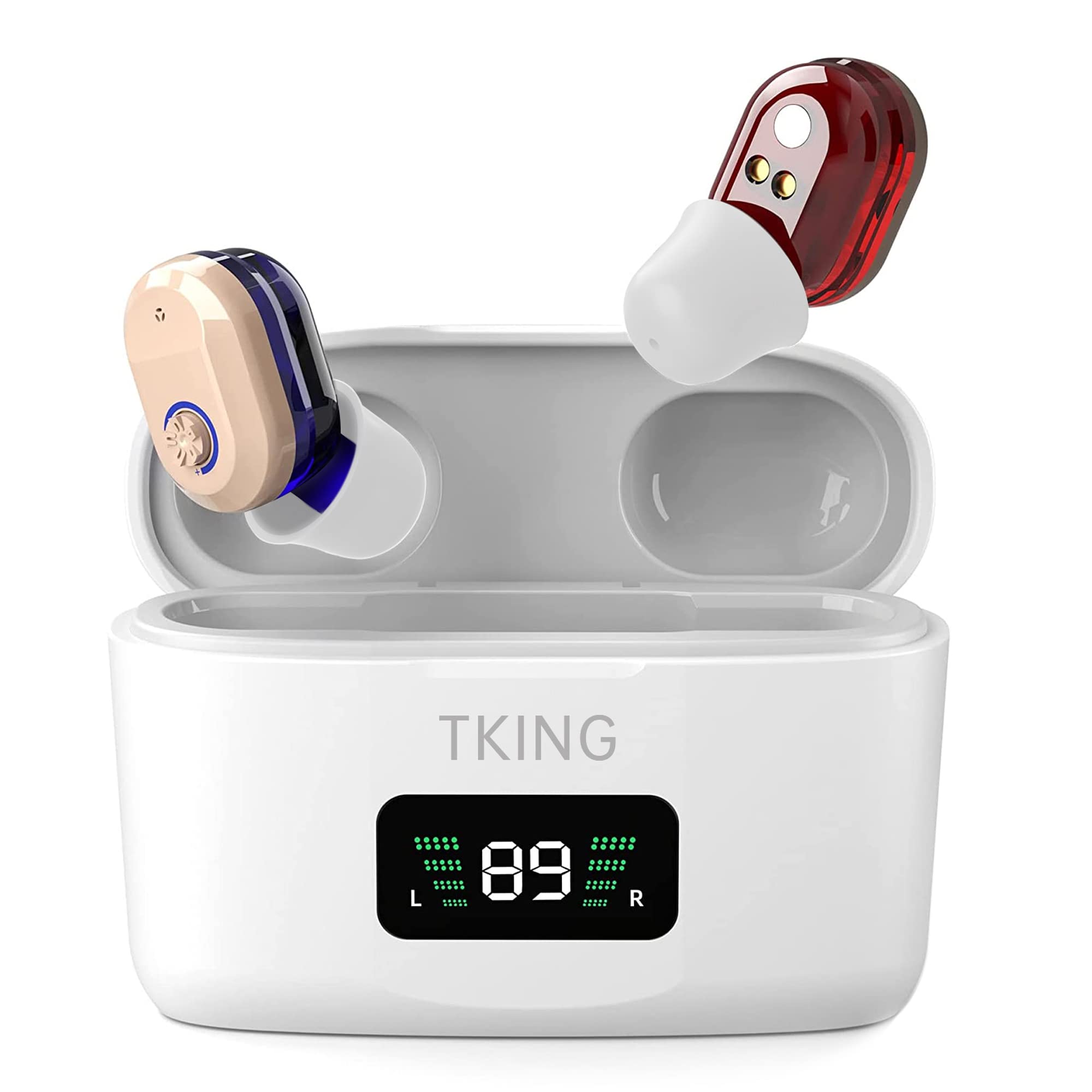 Rechargeable Hearing Amplifier for Seniors - Voice Enhancer & Personal Sound Amplifier with Dual Microphone for Clear Sound Location - Ideal for TV Watching, Conversations & Outdoor Activities (2 Pack)