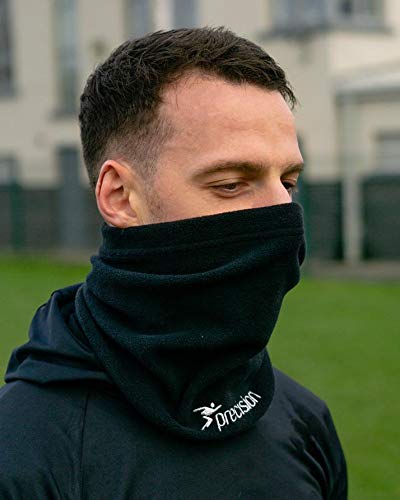 Precision Unisex Essential Neck Warmer - Black, One Size - Soft & Warm Winter Scarf for Men & Women - Perfect for Skiing, Hiking & Outdoor Activities