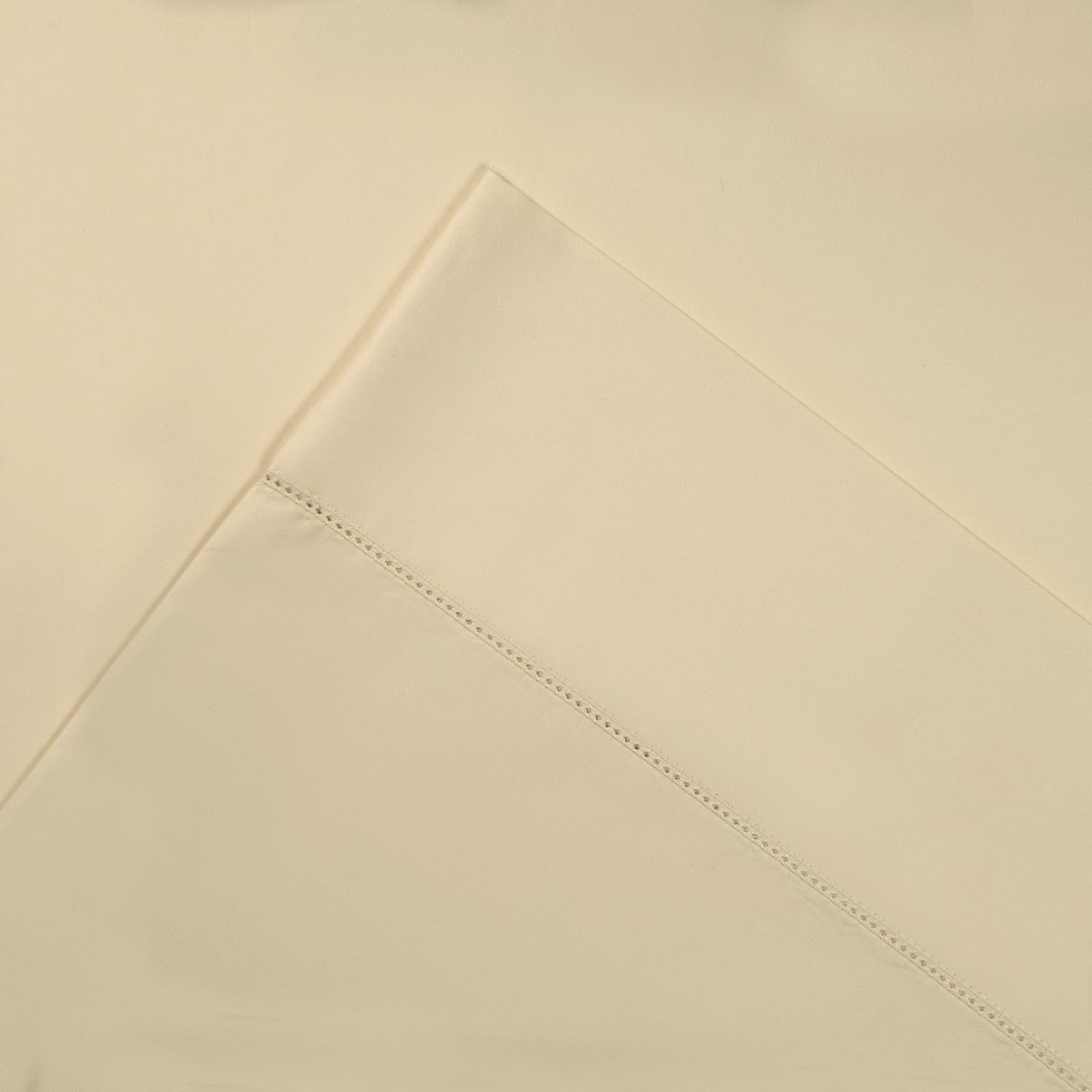 Premium 610 Thread Count Pima Cotton Sheet Set - California King Size, Cream - Luxury Soft Bed Sheets for Hotel & Home Use