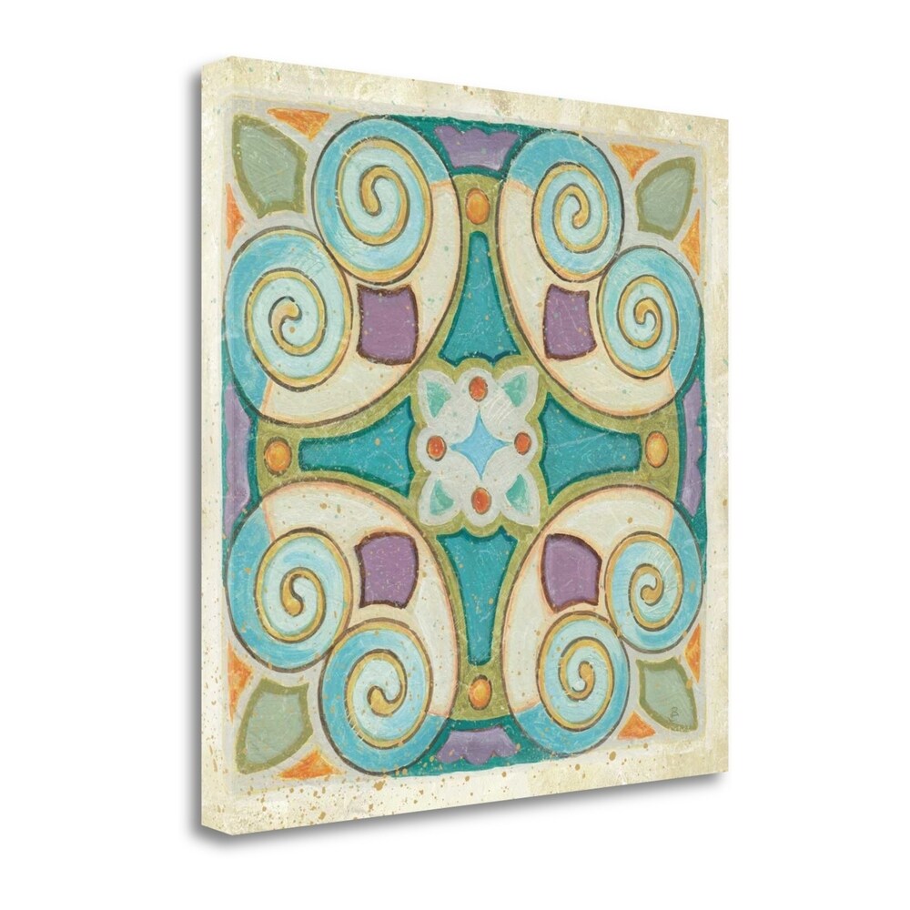 Birds Garden Tile Art Print by Daphne Brissonnet - Premium Giclee on Gallery Wrapped Canvas - Perfect for Home Decor, Living Room & Office Wall Art