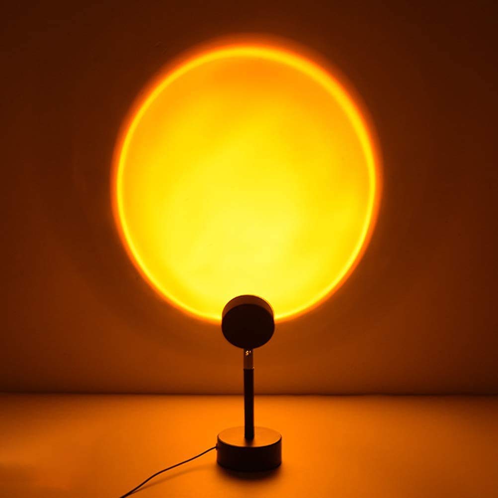 180° Rotating Sunset LED Night Light Projector - Rainbow Projection Lamp for Kids & Adults, Romantic Home Decor for Bedroom, Living Room, Party | Creates Soothing Ambiance for Relaxation & Sleep