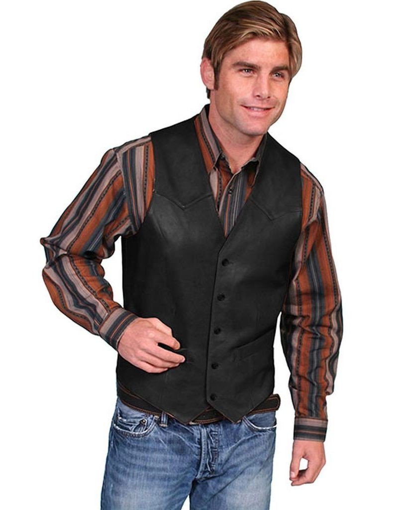 Scully Men's Western Vest - Stylish Cowboy Vest for Men | Durable & Comfortable Western Wear for Rodeo, Country Music Festivals & Outdoor Events