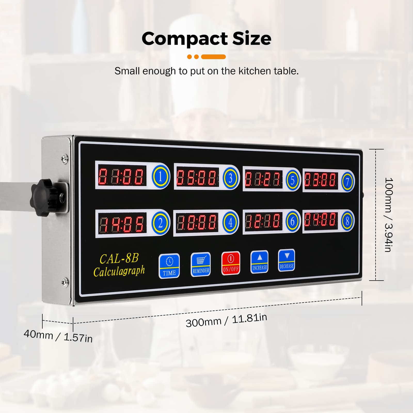 BEAMNOVA 8 Channel + 6 Channel Digital Kitchen Timer - Loud Alarm Cooking Timer for Commercial Restaurants, Bakeries & Home Kitchens - Perfect for Cooking, Baking, Frying & Food Service