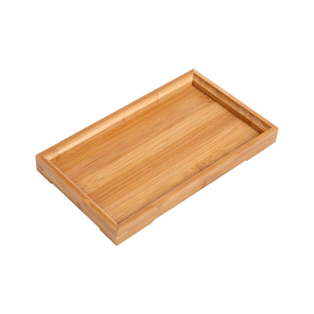 **Forart Rectangle Bamboo Butler Serving Tray with Handles – Solid Bamboo Wood Tray for Breakfast, Coffee, Tea & Snacks – Rustic Ottoman Tray for Dining, Living Room & Bedroom Decor**