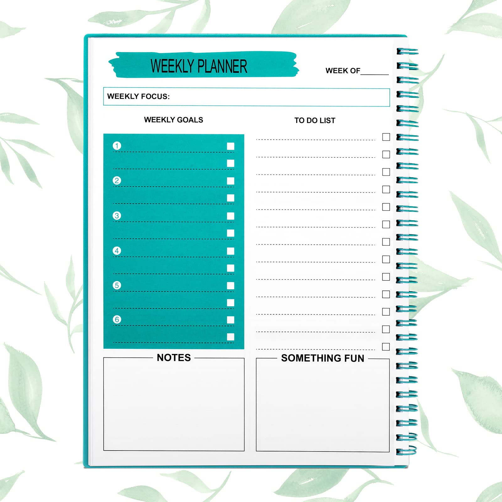 Cheneyboo Undated Weekly Planner - 52 Weeks To-Do List Notebook, 5.2