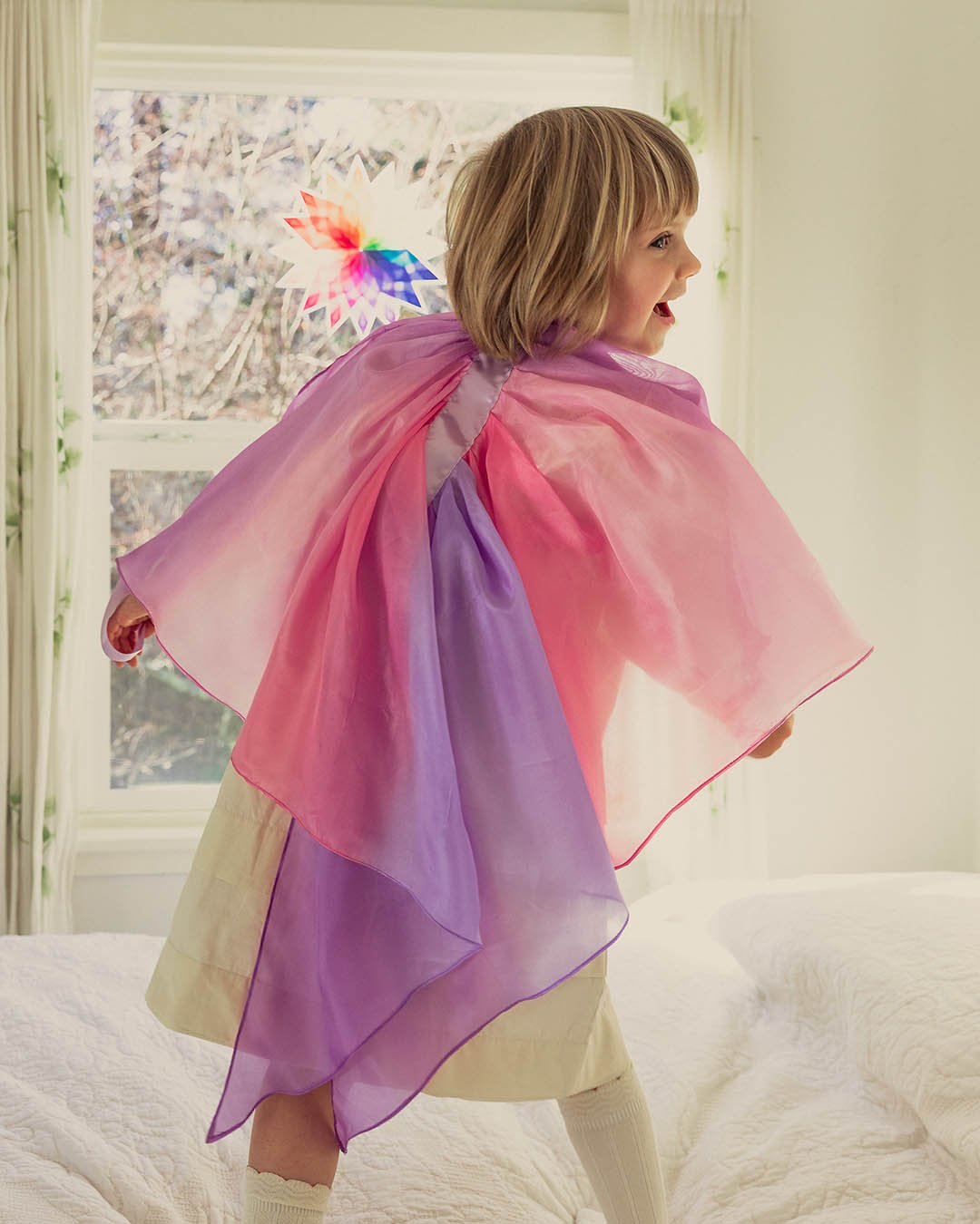 Sarah's Silks Wings - Premium Play Silk Wings for Kids Dress Up & Imaginative Play - Perfect for Fairy, Angel, and Butterfly Costumes