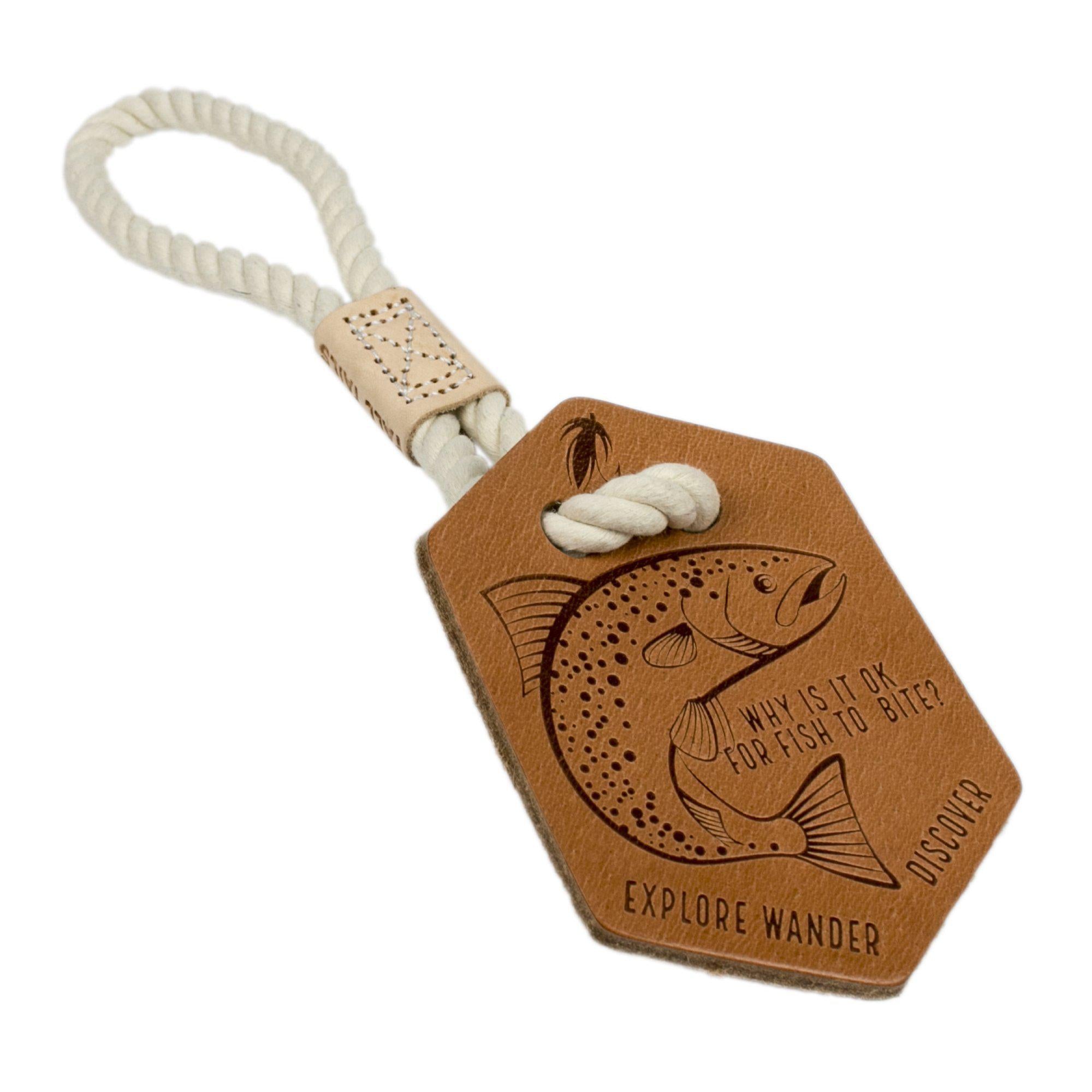 Premium Top Grain Leather Dog Tug Toy - Durable 13