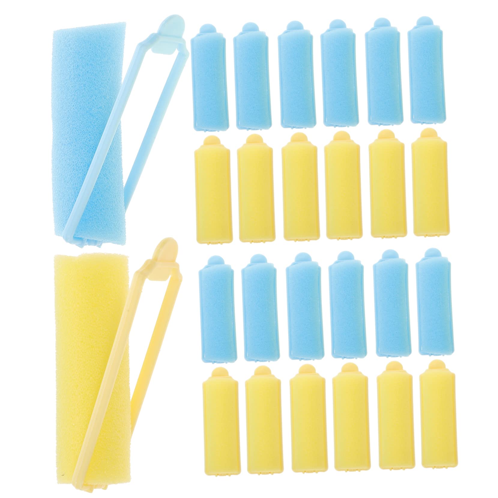 FOMIYES 24pcs Sponge Hair Curlers Rollers for Medium to Long Hair - Large Soft Sponge Rollers for Overnight Curls, Heatless Hair Styling Tools - Perfect for Home Salon, Party & Wedding Hairstyles