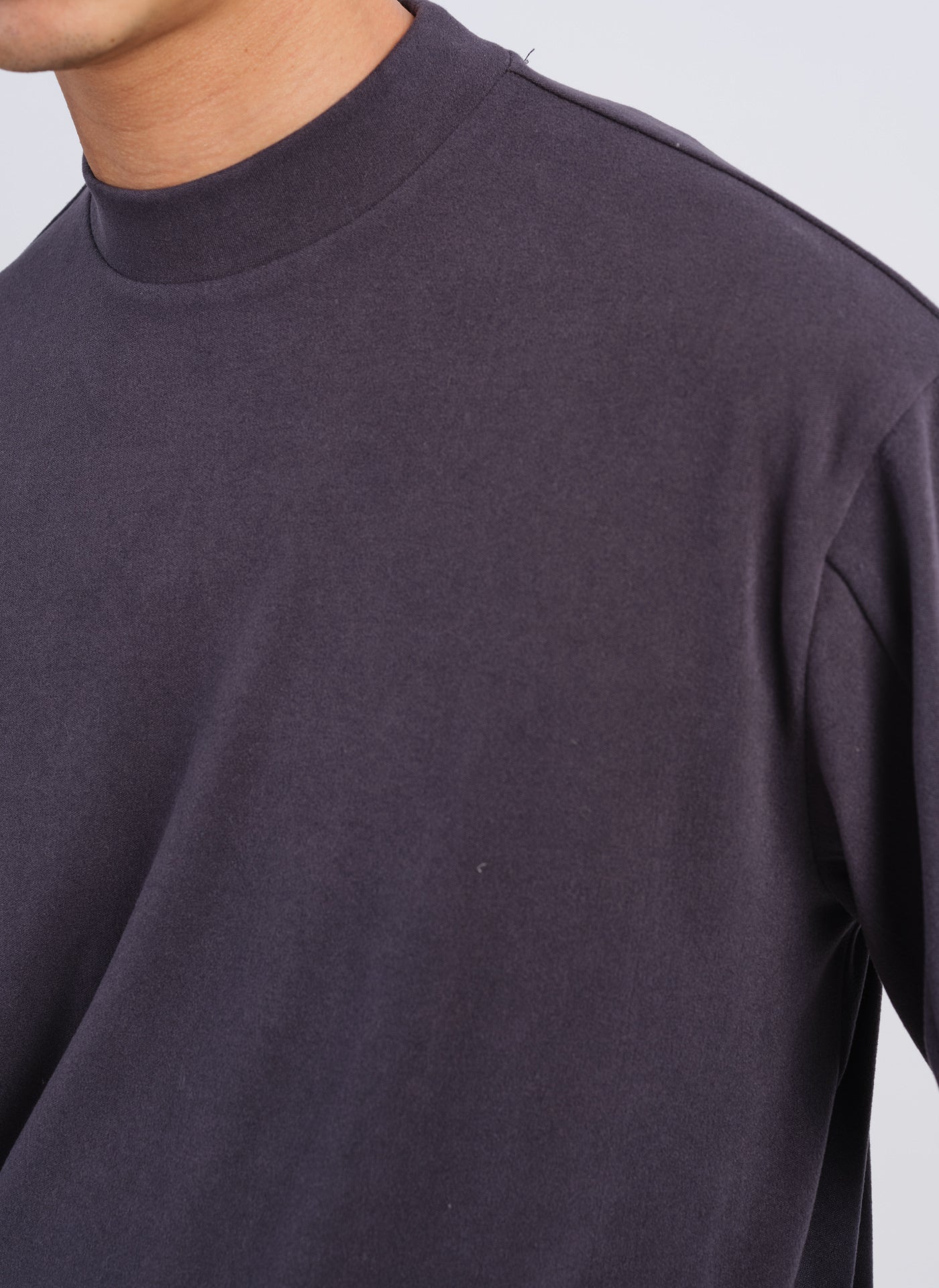 Soft Polyester Velvet Fleece Mock Neck Top for Women - Cozy Winter Layering & Casual Outfit Essential