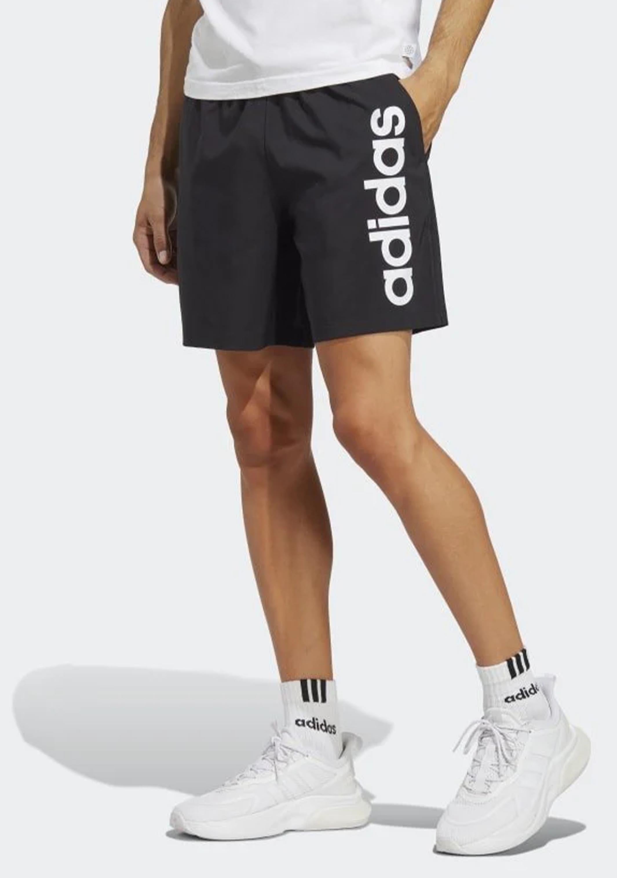 Adidas Men's Aeroready Essentials Chelsea Linear Logo Athletic Shorts - Lightweight, Moisture-Wicking Workout & Running Shorts for Gym, Sports & Casual Wear
