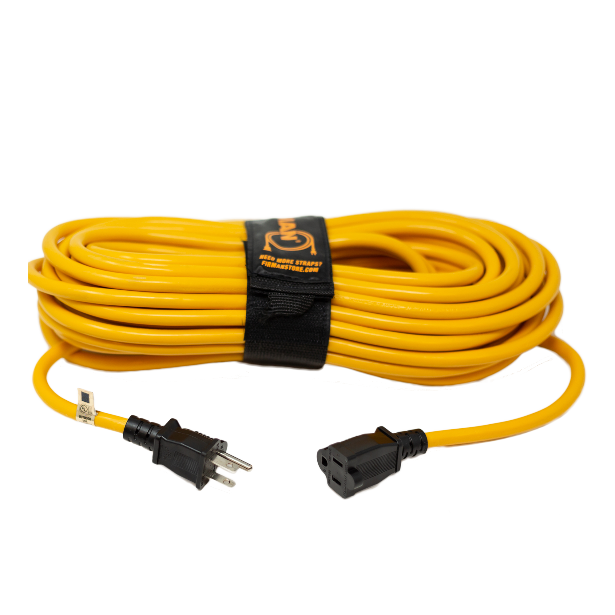 50ft Medium Duty 5-15P to 5-15R Generator Power Cord with Storage Strap - Perfect for Portable Generators, RV Camping & Emergency Power Backup