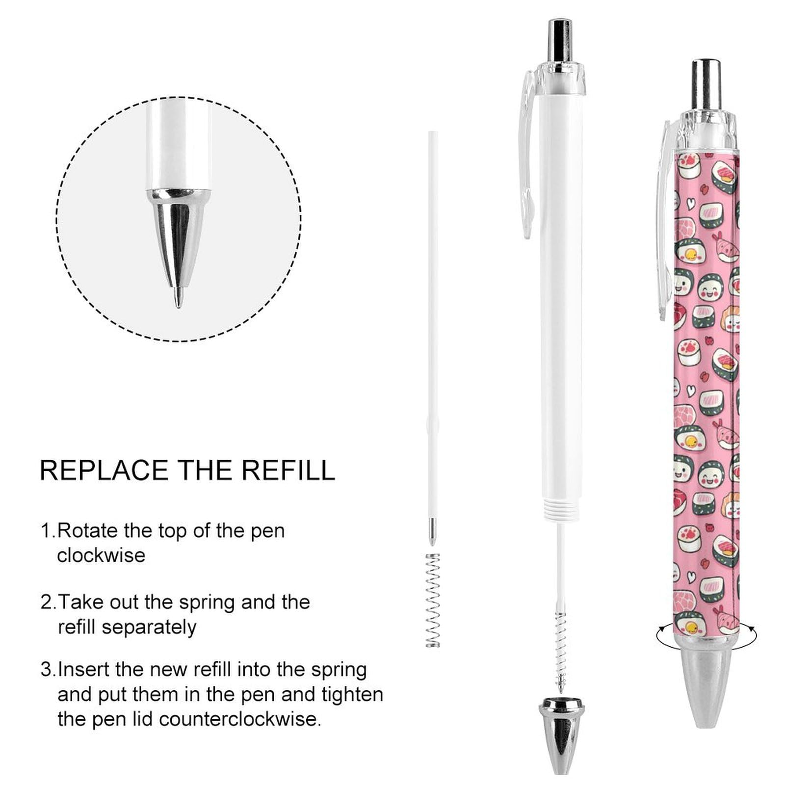 Japanese Sushi-Themed Ballpoint Pens - 0.5mm Fine Point Retractable Gel Pens with Black Ink for Office, School & Gift Giving - Fun Stationery for Sushi Lovers, Anime Fans & Japanese Culture Enthusiasts