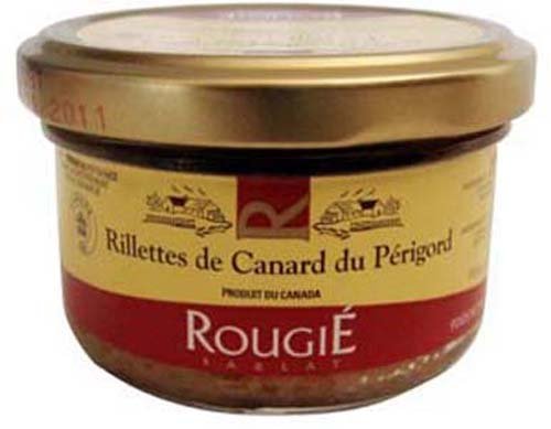 Rougie Duck Rillettes du Perigord - Premium French Duck Pâté, 2.8-Ounce Jars (Pack of 4) - Gourmet Appetizer for Charcuterie Boards, Wine Pairing & Elegant Entertaining