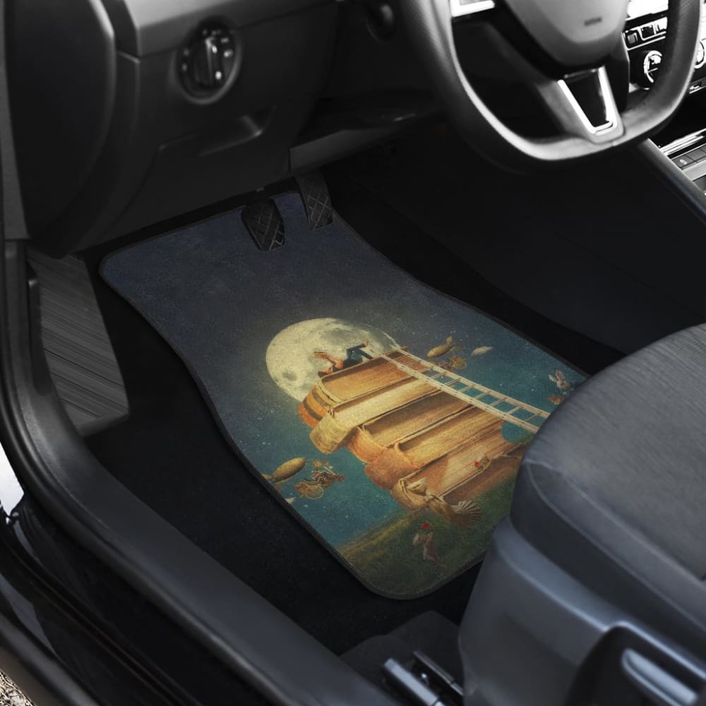 Premium Car Floor Mats for Book Lovers - Waterproof & Non-Slip Car Mats for Reading Enthusiasts - Perfect for Commuters, Road Trips & Book Club Members