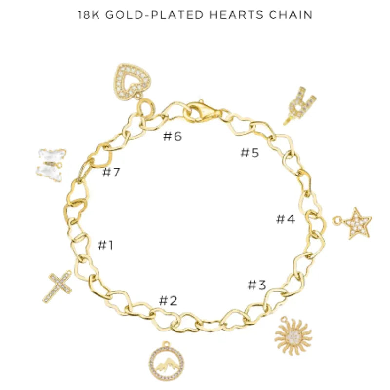 Charm Bracelet with Assorted Charms - Elegant Adjustable Jewelry for Women & Girls - Perfect for Gifts, Parties & Everyday Wear