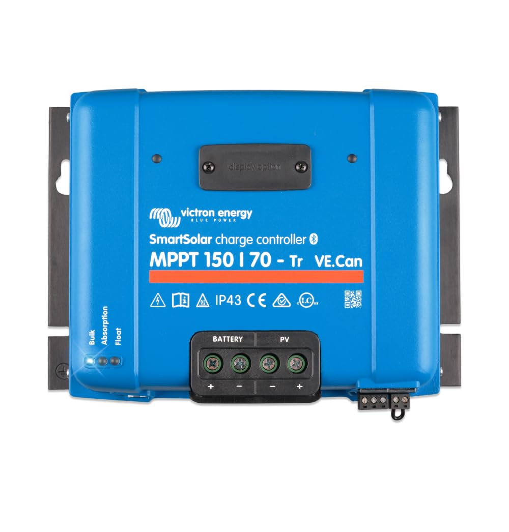 Victron Energy SmartSolar MPPT 150V 70A Solar Charge Controller with Bluetooth - 12/24/36/48V Regulator for Solar Panel Systems - Perfect for Off-Grid Homes, RVs & Marine Applications