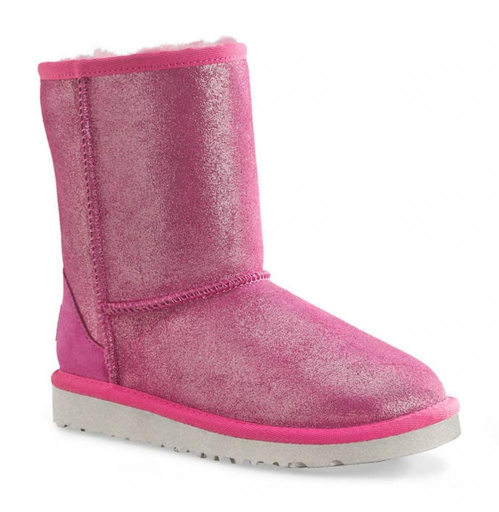 UGG Australia Kids Classic Glitter Boots - Waterproof Winter Snow Boots for Girls & Boys | Warm Fuzzy Lined Booties for Cold Weather, Outdoor Play & School