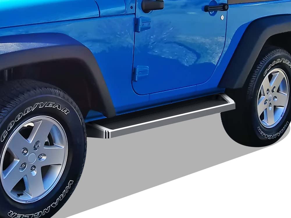 APS Running Boards & Nerf Bars for Jeep Wrangler JK 2-Door 2007-2018 - Replace Factory Sidesteps or Rock Rails - Durable Side Steps for Off-Road & Daily Driving