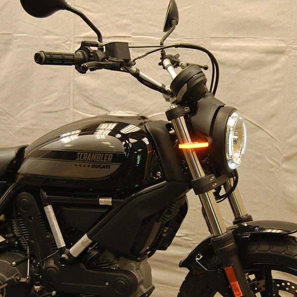 Ducati Scrambler Cafe Racer Sixty2 Desert Sled LED Front Turn Signals - Motorcycle Indicator Lights for Enhanced Visibility & Safety - Perfect for Urban Commuting & Off-Road Adventures