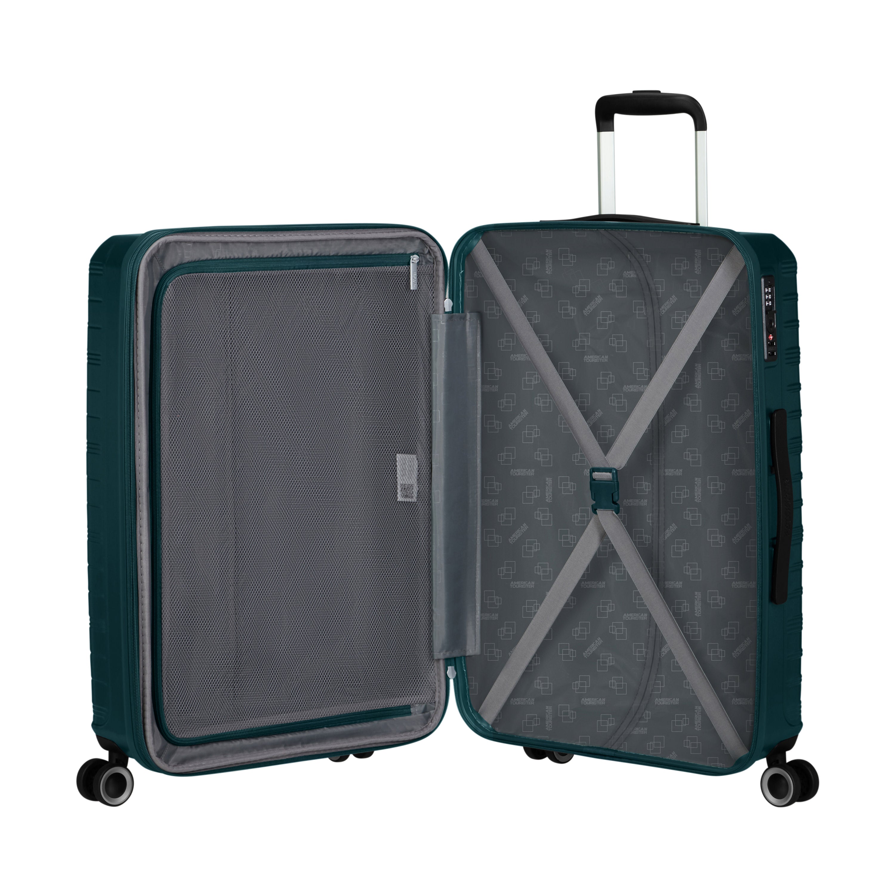 American Tourister Surftime Spinner Expandable Medium Luggage - 28 Inch Lightweight Hardshell Suitcase with 360° Wheels for Travel, Vacation & Business Trips