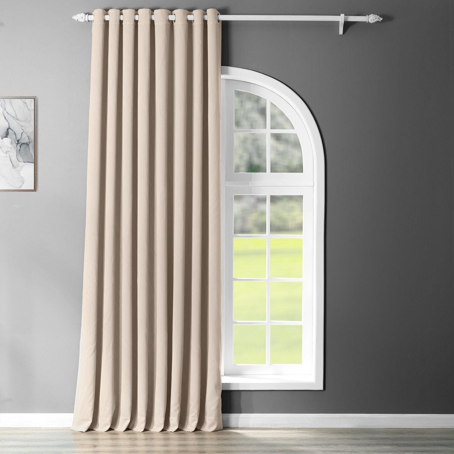 Eggnog Extra Wide Grommet Blackout Curtains for Bedroom - Thermal Insulated Window Drapes for Living Room, Nursery & Home Decor
