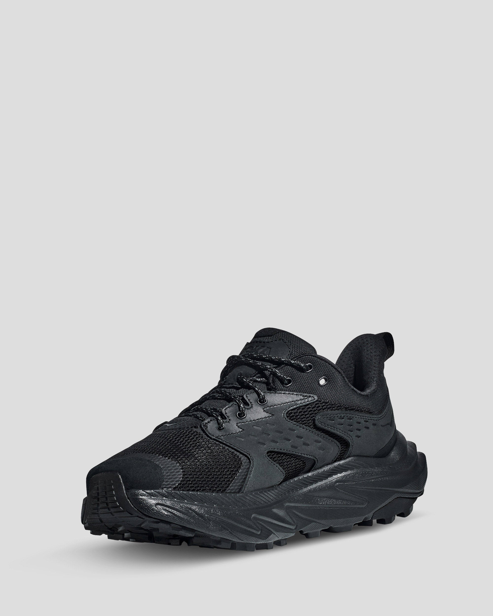 Men's Hoka Anacapa 2 Low GTX Waterproof Hiking Shoes - Black | Lightweight Trail Running Shoes for Outdoor Adventures & Daily Wear