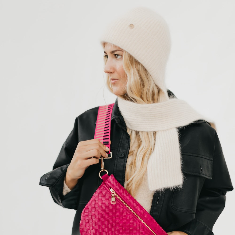 Joy Dynamic Scarf and Beanie Set - Winter Warm Knit Accessories for Women & Men - Perfect for Outdoor Activities, Skiing, and Snowboarding