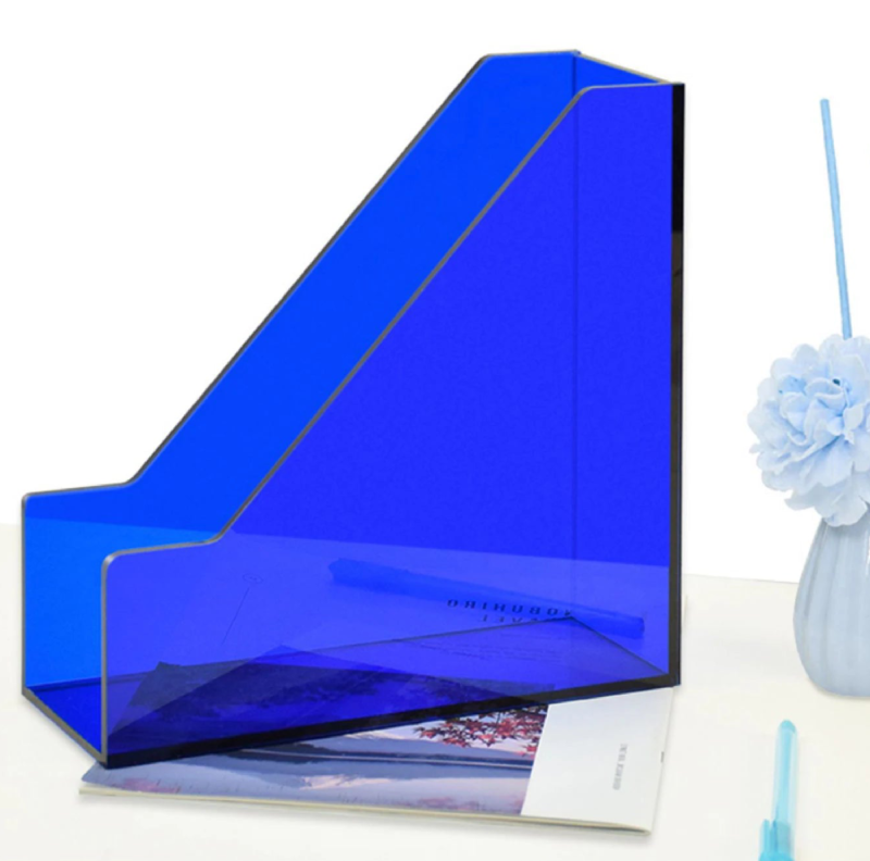 Prism Pop Acrylic File Organizer - Colorful Desktop Document Holder for Office, School & Home Organization - Perfect for Bills, Papers, Letters & Stationery Storage