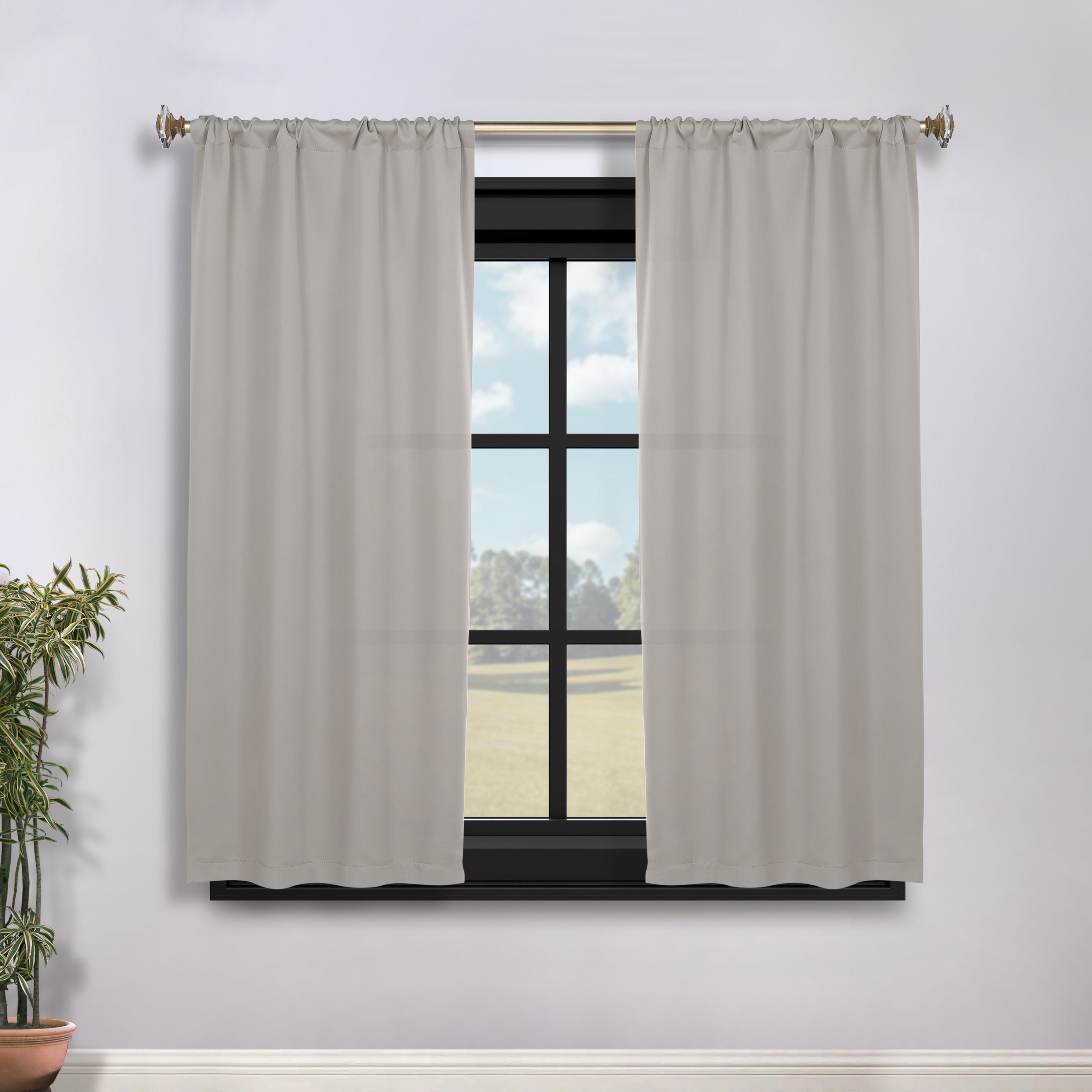 Machine Washable Blackout Curtains Set of 2 - Solid Color Room Darkening Window Drapes for Bedroom, Living Room & Nursery - Noise Reducing & Energy Efficient