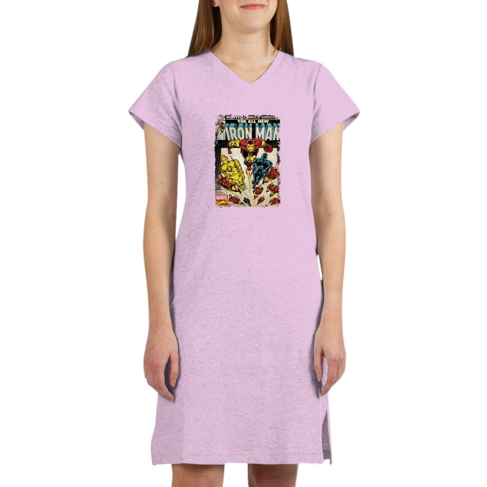 Marvel Iron Man Graphic Nightshirt for Men & Women - Soft & Comfortable Sleepwear for Superhero Fans - Perfect for Lounge, Sleep & Gifts