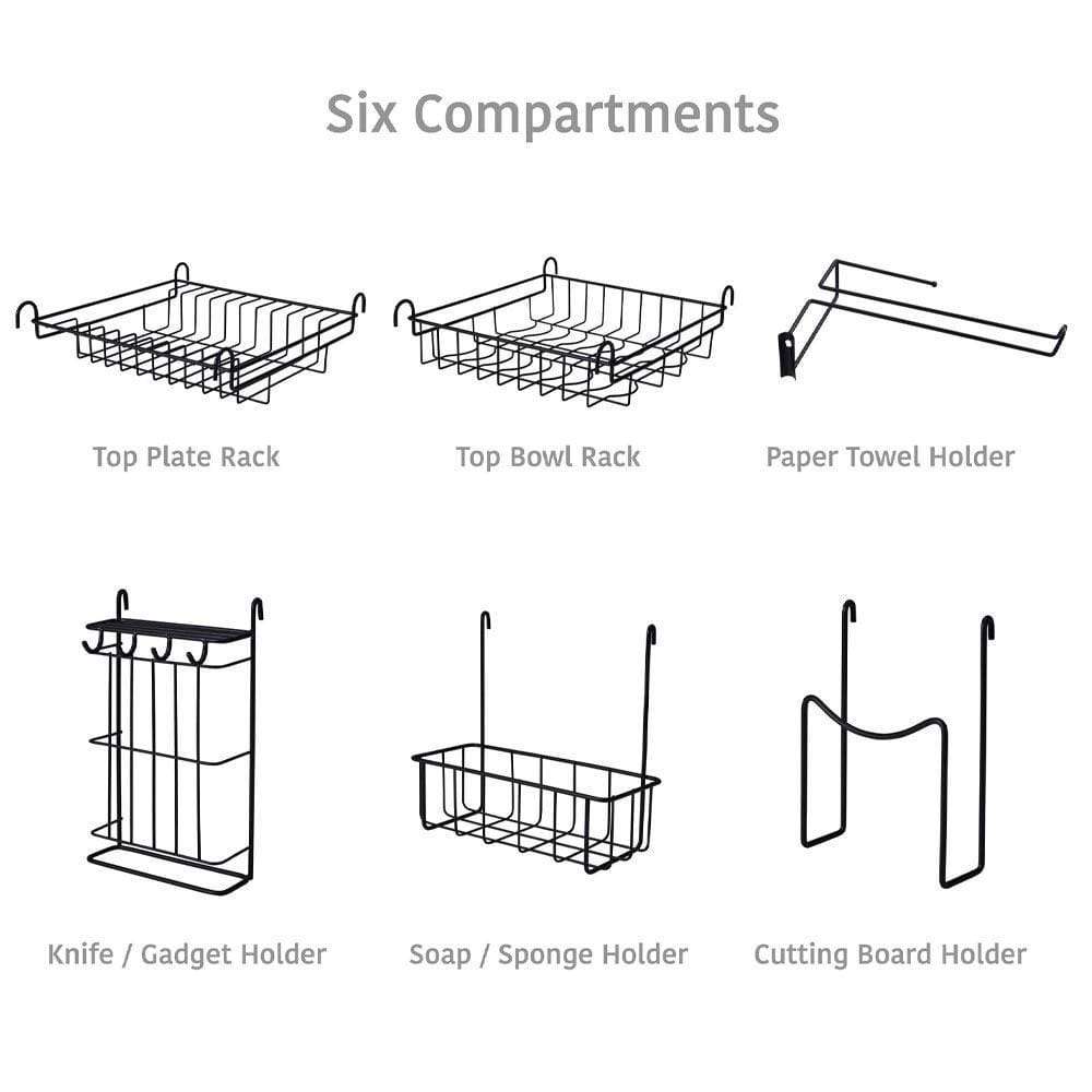 2-Tier Over the Sink Dish Drying Rack - 31 Inch Stainless Steel Kitchen Organizer for Plates, Bowls & Utensils | Space-Saving Drying Solution for Small Kitchens & Apartments
