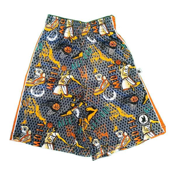 Boys Alley Oop Basketball Shorts - Breathable Quick-Dry Sports Shorts for Kids - Perfect for Basketball, Gym & Outdoor Activities