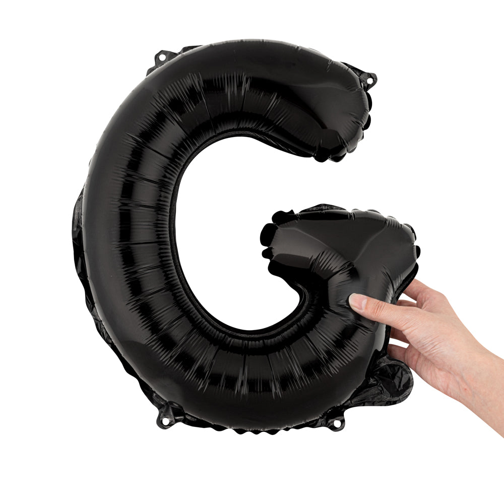 Balloonify Black Mylar Letter G Balloon - 16 Inch Large Foil Alphabet Balloon for Birthday Party Decorations (1 Count) - Perfect for Graduation, Baby Shower & Anniversary Celebrations