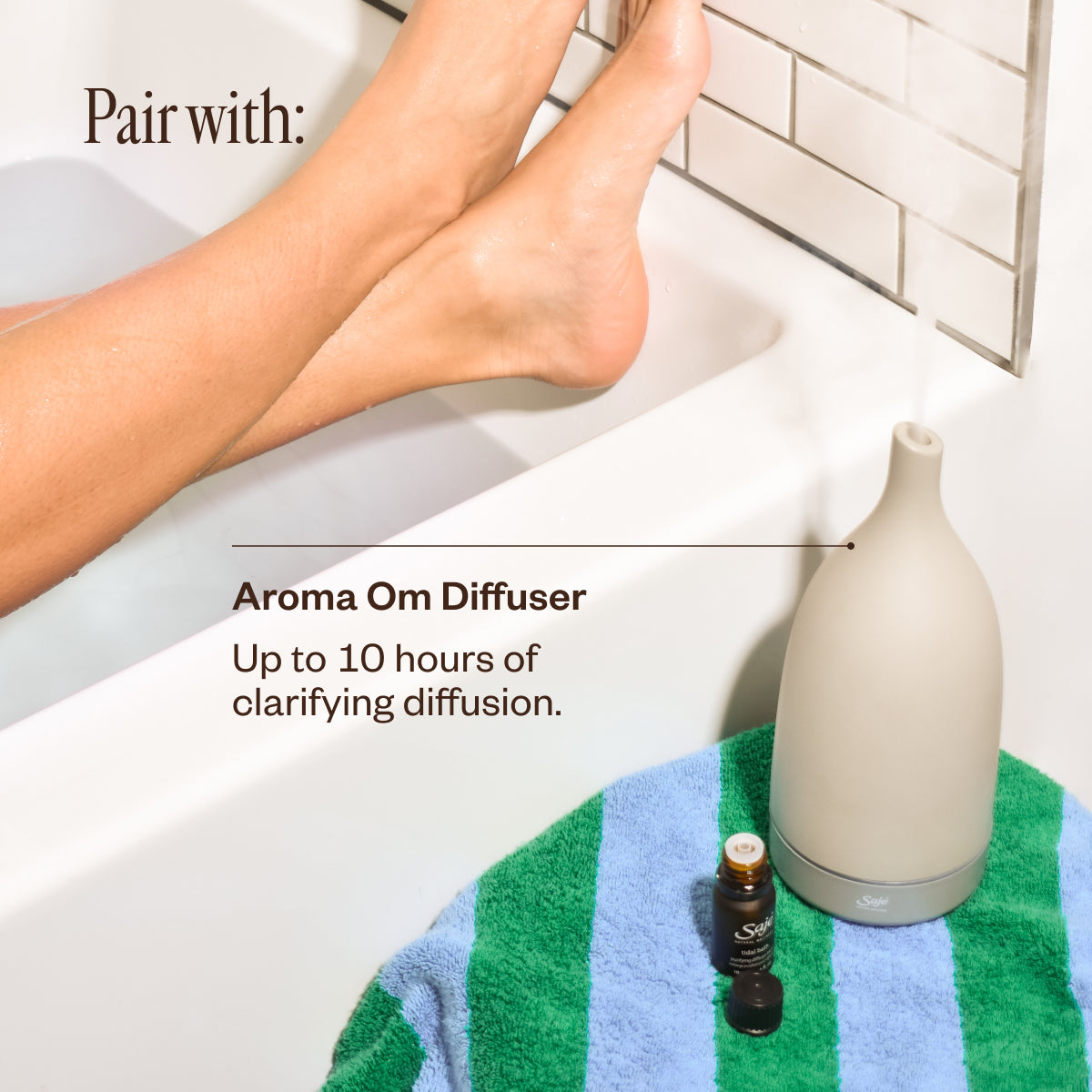 Tidal Bath Purifying Diffuser Blend - Essential Oil Aromatherapy for Relaxation & Stress Relief - Perfect for Bath, Spa & Home Wellness