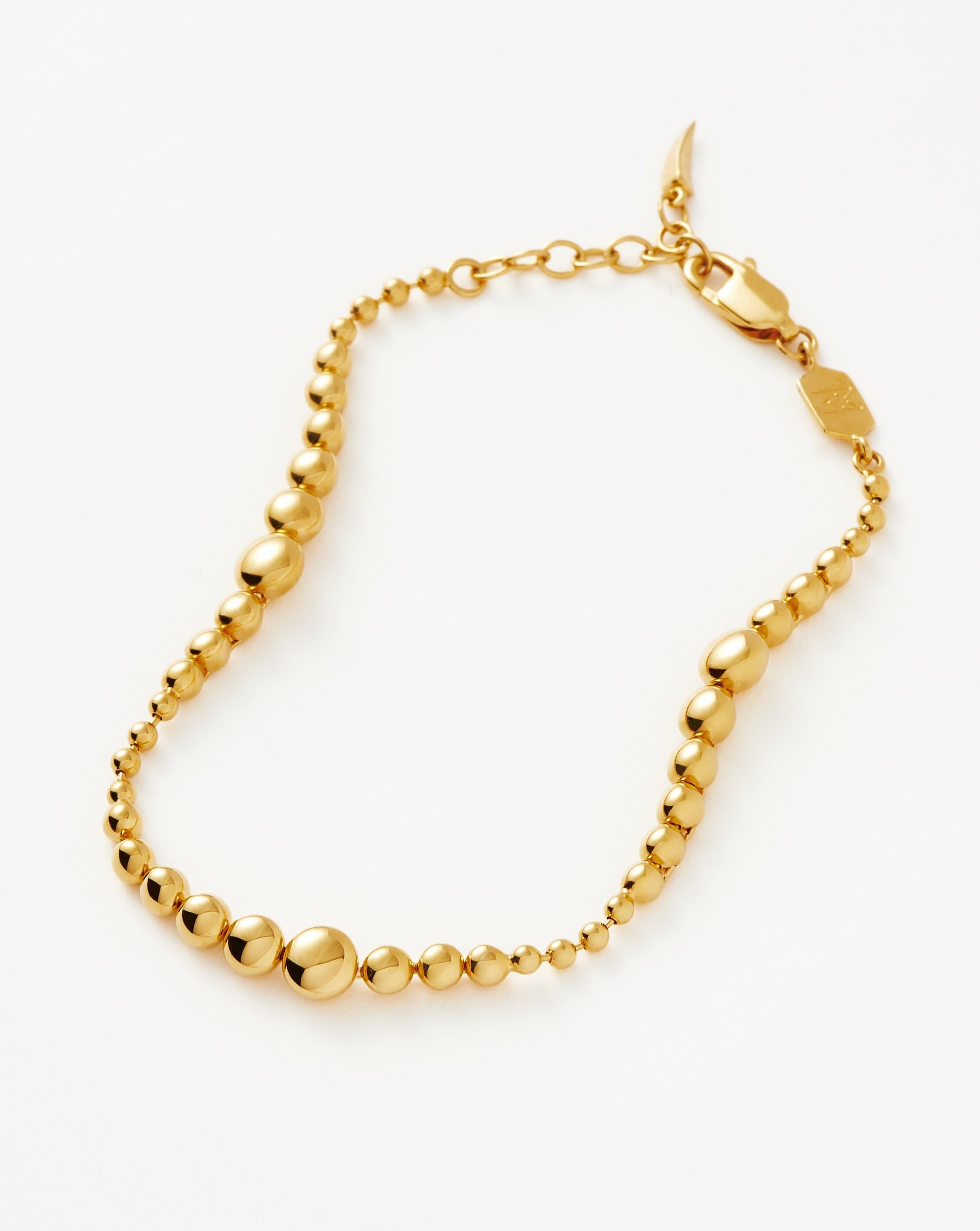 18k Gold Vermeil Graduated Beaded Bracelet - Elegant Stackable Jewelry for Women, Perfect for Everyday Wear, Gifts & Special Occasions
