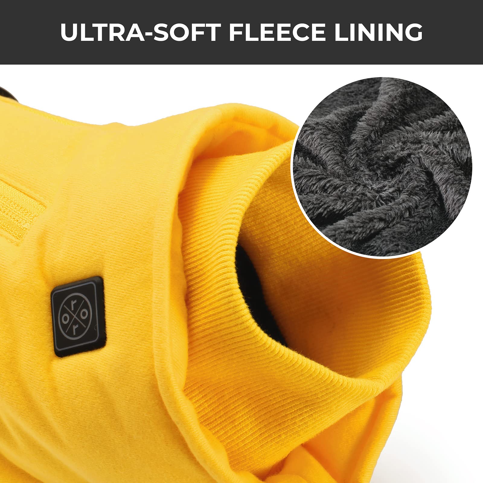 ORORO Rechargeable Electric Hand Warmer Muff - 14 Hours Continuous Heating, Portable Battery-Powered Hand Warmer Pouch (Yellow) - Perfect for Winter Outdoor Activities, Camping, Skiing & Cold Weather Commutes