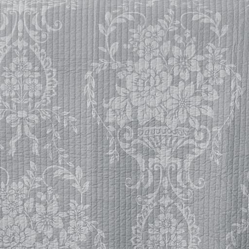 Bianca Florence Grey Bedspread - Luxury Soft Microfiber Queen Size Bedding Set for Master Bedroom & Guest Room Decor