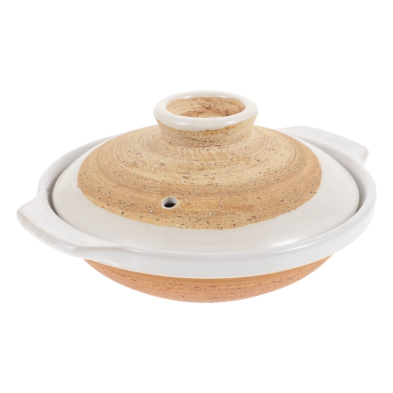 Angoily Korean Bibimbap Ceramic Pot Set - Non-Stick, Scratch Resistant, Oven & Microwave Safe 18cm Clay Casserole for Stew, Soup & Steaming - Perfect for Korean Cooking, Wedding Gifts & Home Kitchen Use