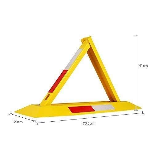 Heavy Duty Parking Barriers & Bollards - Anti-Crash Fixed Parking Stops for Cars, Trucks & Vehicles - Durable Triangular Parking Space Locks for Driveways, Garages & Commercial Lots - Perfect for Securing Parking Spots & Preventing Unauthorized Parking