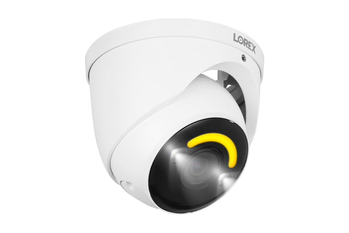 Lorex 4K Ultra HD 12MP Smart Security Camera with AI, PoE IP Wired Dome & Lighting Deterrence - Open Box - Ideal for Home & Business Surveillance