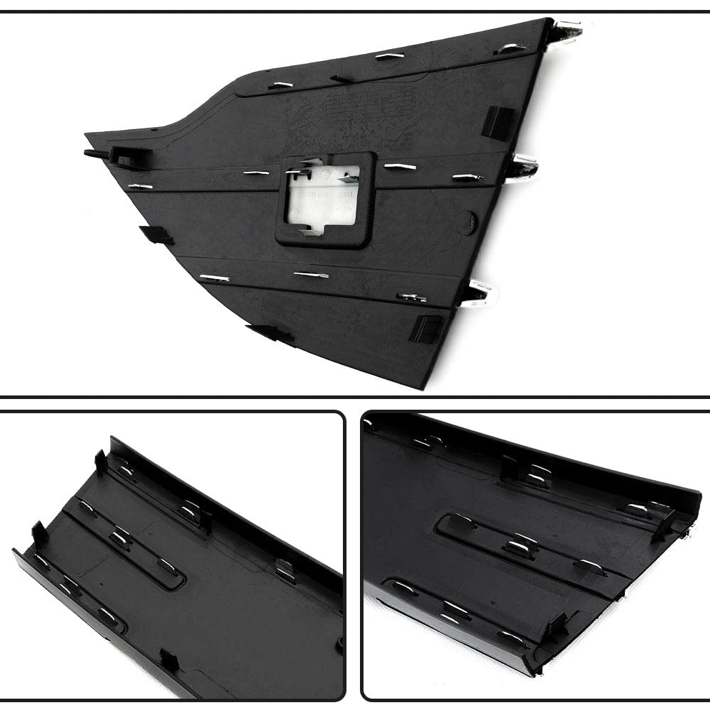 3Pcs Chrome & Black Front Bumper Lower Grille Fog Light Covers Compatible with Ford Escape/Kuga 2013-2016 | Durable Triangle Grill Cover for Enhanced Style & Protection | Perfect for Off-Roading, Car Shows & Daily Driving