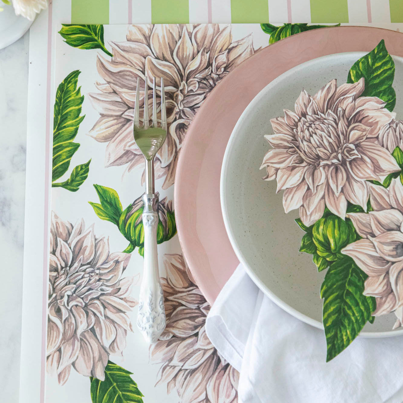 Elegant Dahlia Table Accent - Floral Home Decor Centerpiece for Dining Room, Living Room & Wedding Decorations