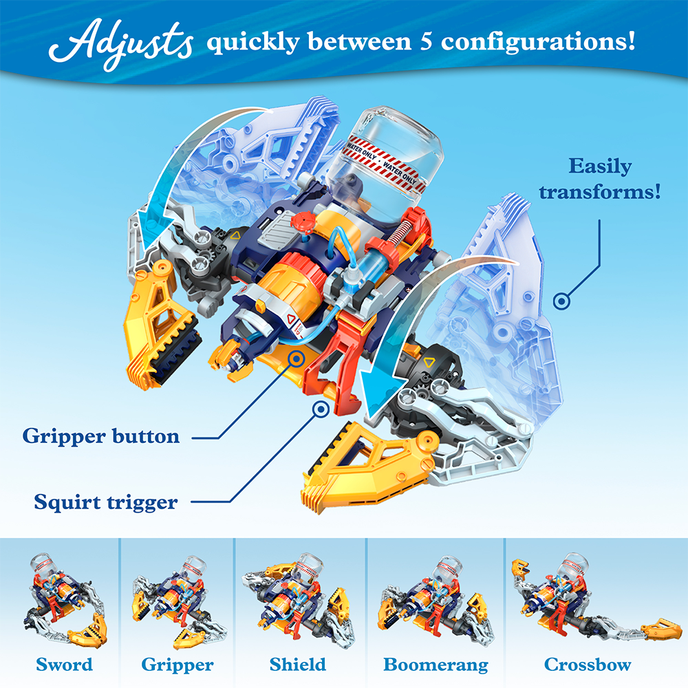 Mega Cyborg Hydro Blaster - High-Pressure Water Gun for Outdoor Fun, Pool Parties, and Summer Games | Super Soaker Toy for Kids and Adults | Durable Splash Battle Water Blaster for Backyard, Beach, and Park Adventures