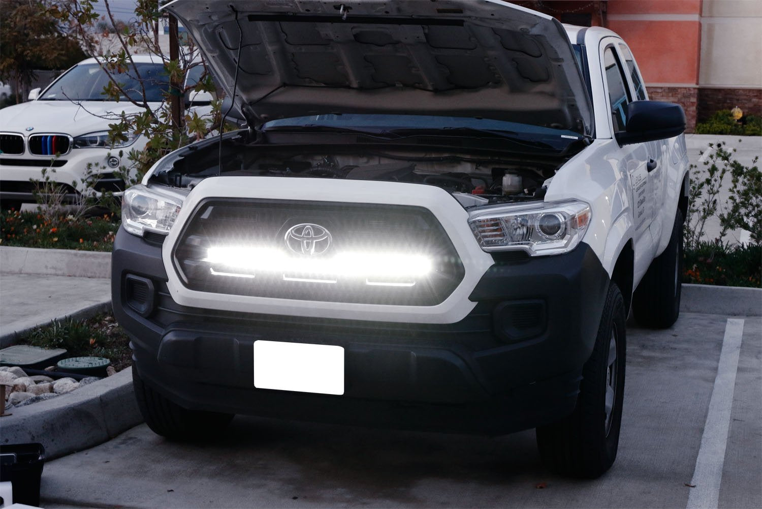 180W 30-Inch LED Light Bar with Behind Grill Bracket & Wiring Harness - Compatible with 2016+ Toyota Tacoma - Perfect for Off-Roading, Camping & Night Driving