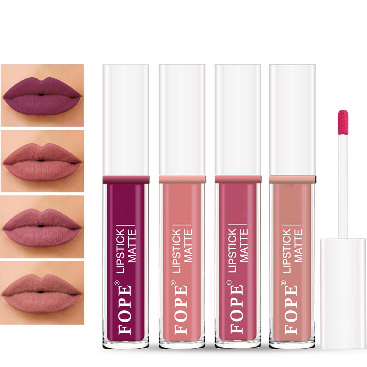 FOPE Lip It Up Liquid Matte Lipstick Set - Smudge Proof, Waterproof, Long Lasting (Combo #FL003) for Everyday Wear, Parties & Special Occasions