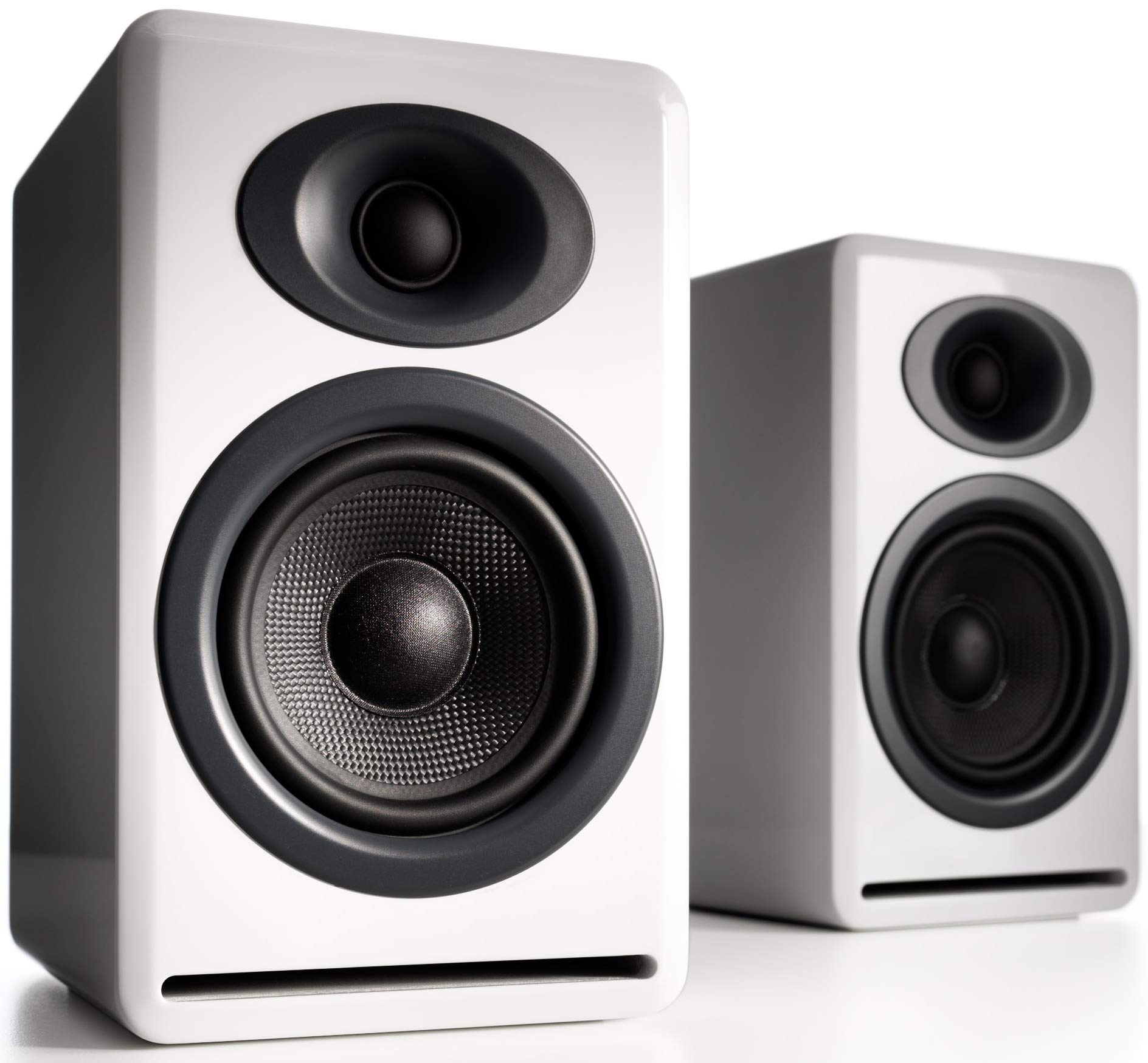 Audioengine P4 Passive Bookshelf Speakers - High-Performance 2-Way Home Stereo & Desktop Speakers (White) | Perfect for Home Theater, Music Listening & Office Setup