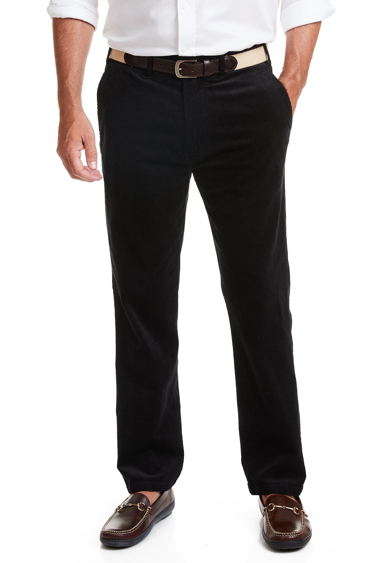 Beachcomber Corduroy Pants for Men - Soft Stretch Comfortable Casual Trousers in Black | Perfect for Outdoor Activities, Travel & Everyday Wear