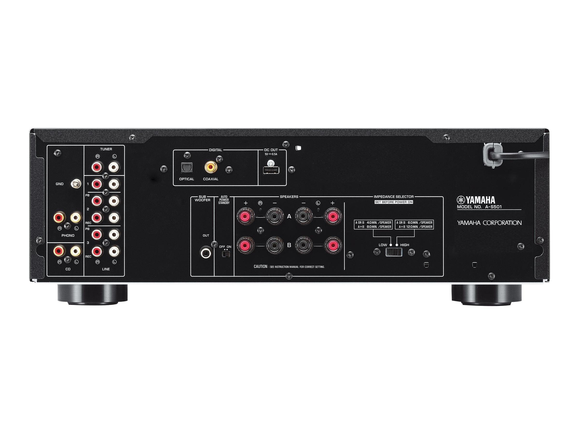 Yamaha A-S501 Integrated Stereo Amplifier - High-Fidelity Audio for Home Theater & Music Listening | Perfect for Vinyl, CD & Streaming